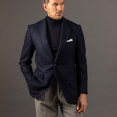 Roll Neck Jumper In Cashmere Silk