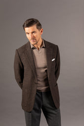 Open Collar Polo In Merino Wool