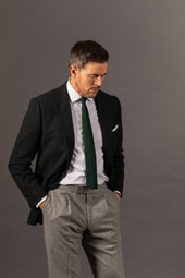 Single Breasted Notch Lapel Jacket In Green Glen Check