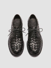 RUGGED 007 - Black Leather Derby Shoes
