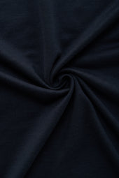 Silk Cotton Short Sleeve Crew Neck T-Shirt Midnight