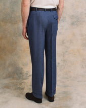 Linen Blend Denim Hollywood Trousers