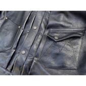 Ranch Blouse "Ringo" - Black Veg-Tan Leather