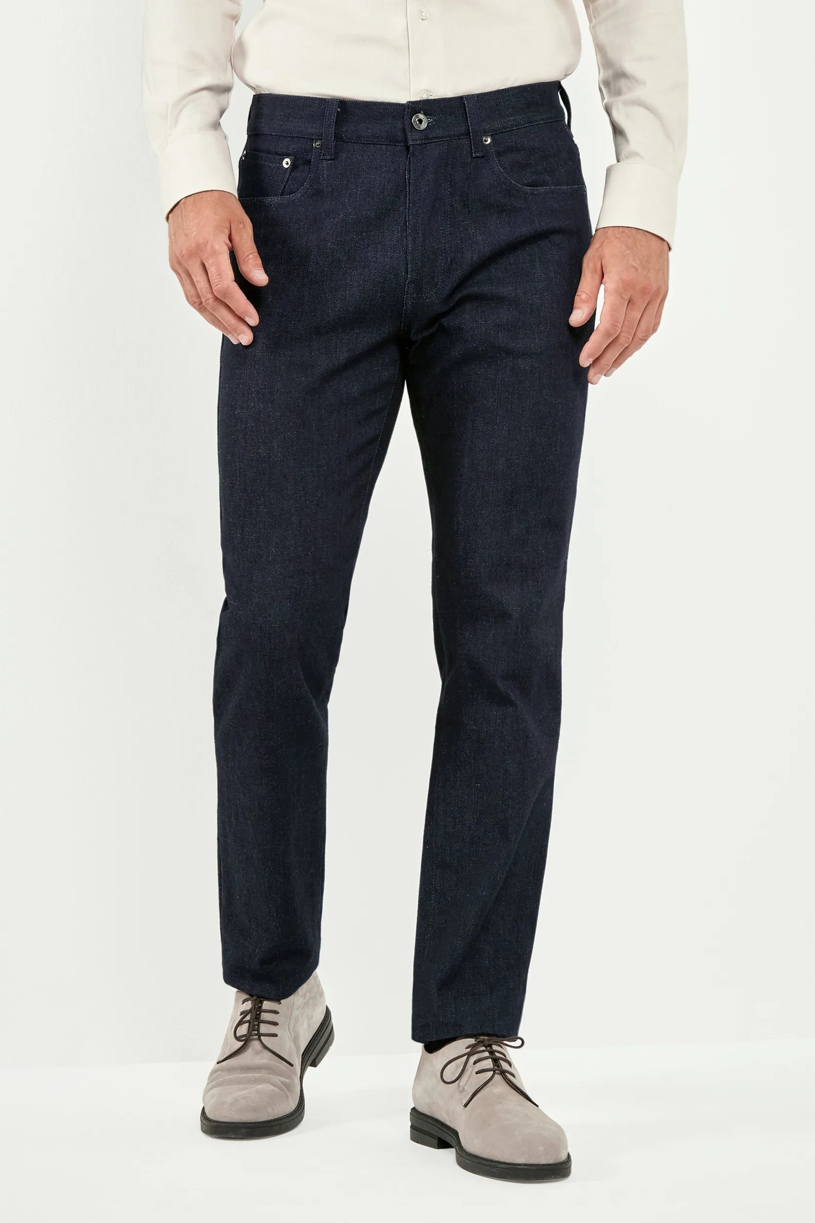 Raw Cotton And Cashmere Jeans Made In Italy
