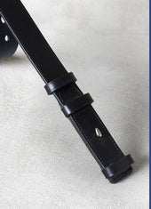 ARCHITECT | Steel Hook Leather Belt | Black/Palladium