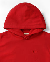 Flag Fleece Hoodie Red Unisex