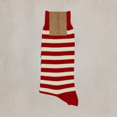 Striped Cotton Socks In Red