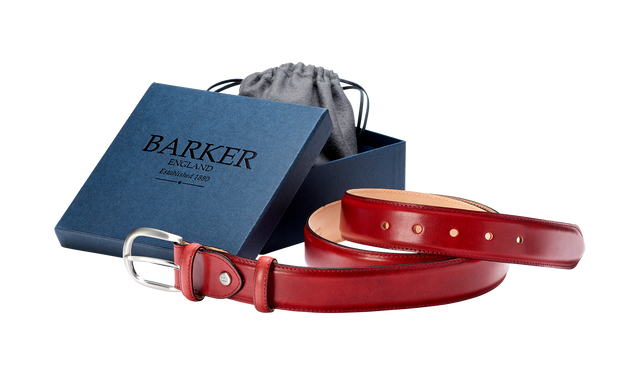 Plain Belt - Red Hand Painted