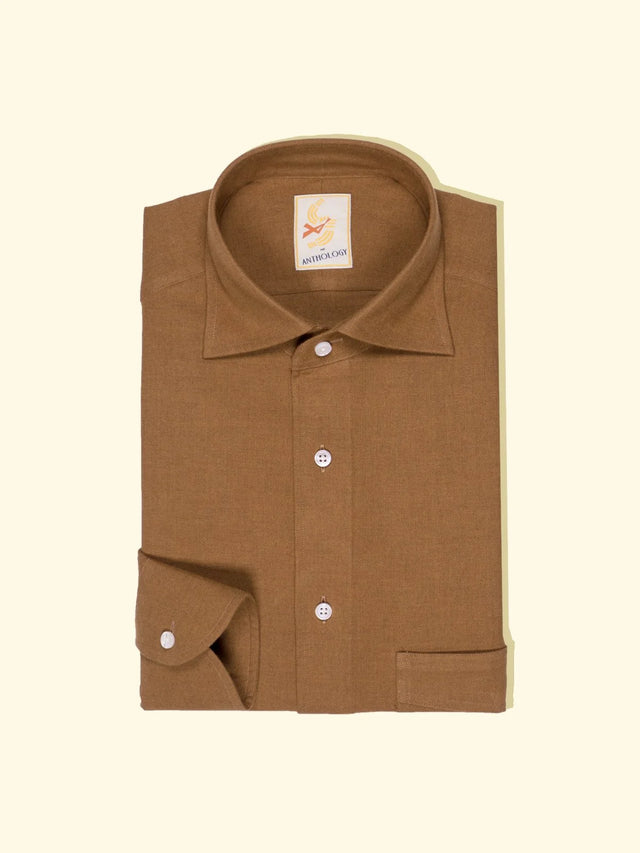 Rust Brown Flanneled Cotton Shirt — The Anthology
