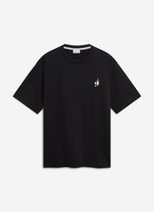 Red Wine Embroidered T Shirt Organic Cotton