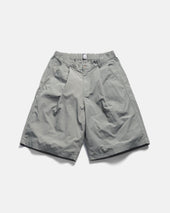 EMERY PLEATED BIG SHORTS - LUNAR ROCK FEATHERWEIGHT MICRO RIPSTOP NYLON