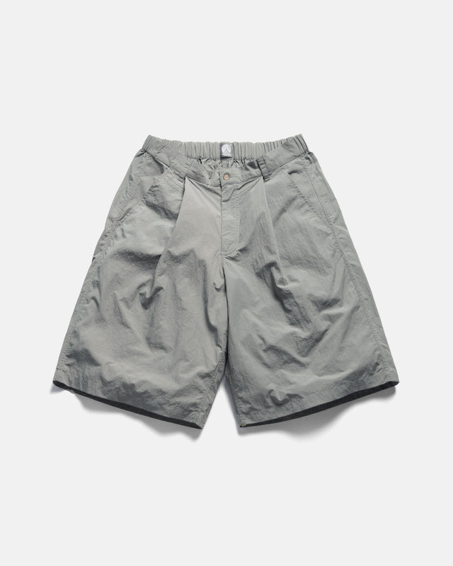 EMERY PLEATED BIG SHORTS - LUNAR ROCK FEATHERWEIGHT MICRO RIPSTOP NYLON