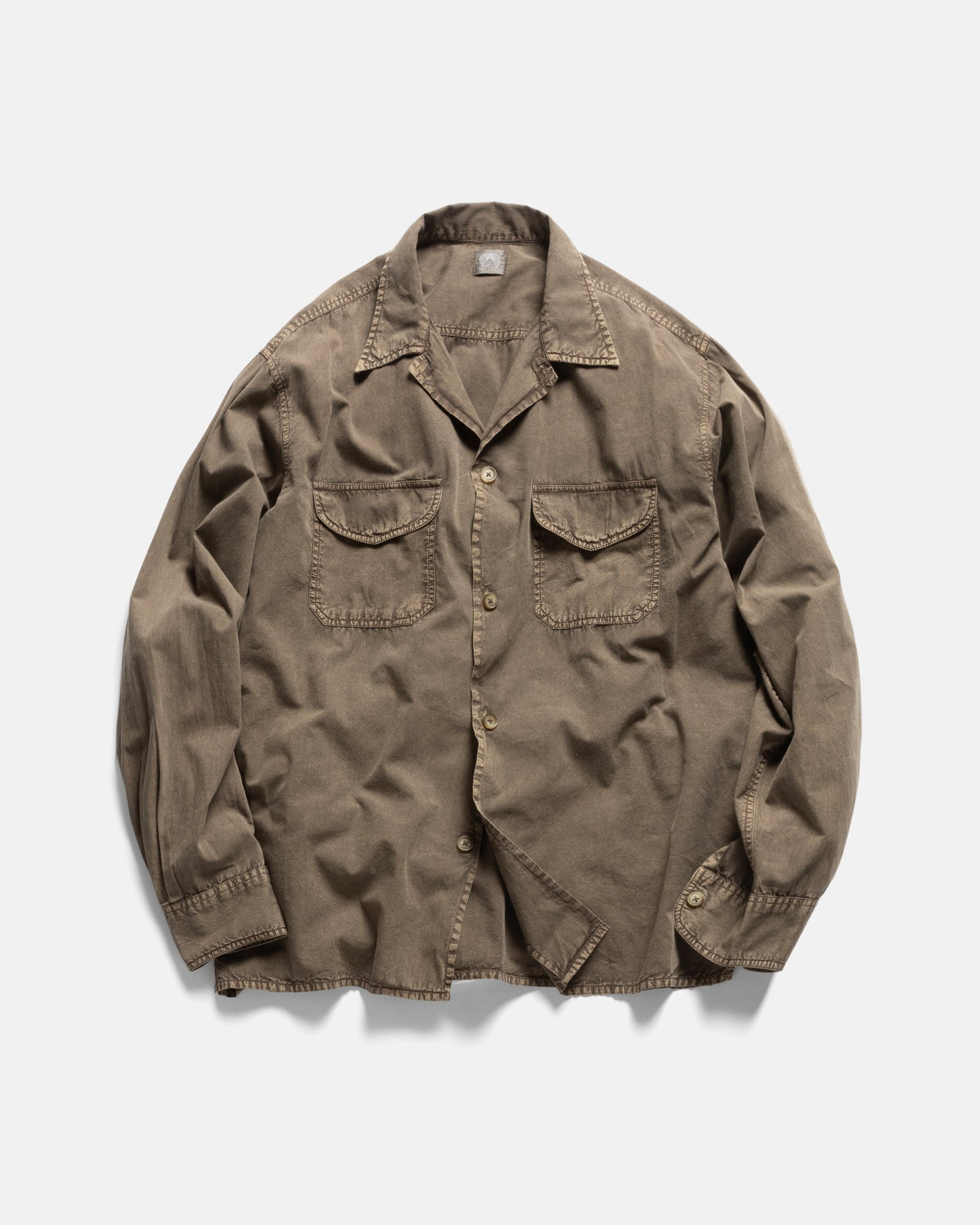 Wes Straight Hem Work Shirt Falcon Pigment Dyed Poplin