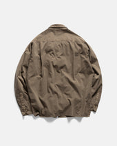 Wes Straight Hem Work Shirt Falcon Pigment Dyed Poplin