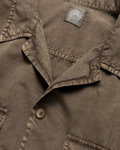 Wes Straight Hem Work Shirt Falcon Pigment Dyed Poplin