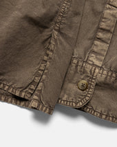 Wes Straight Hem Work Shirt Falcon Pigment Dyed Poplin