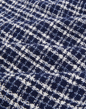 Reverse Tweed Snow Check - Blue