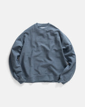 REVERSIBLE DJ CREWNECK SWEATSHIRT - BLUE MIRAGE 19oz. ALL COTTON FLEECE