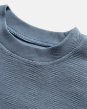 REVERSIBLE DJ CREWNECK SWEATSHIRT - BLUE MIRAGE 19oz. ALL COTTON FLEECE