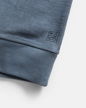 REVERSIBLE DJ CREWNECK SWEATSHIRT - BLUE MIRAGE 19oz. ALL COTTON FLEECE