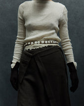 Handknit Ribbed Gloves