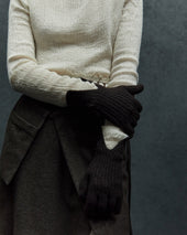 Handknit Ribbed Gloves