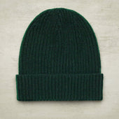 Ribbed Knit Cashmere Hat In Dark