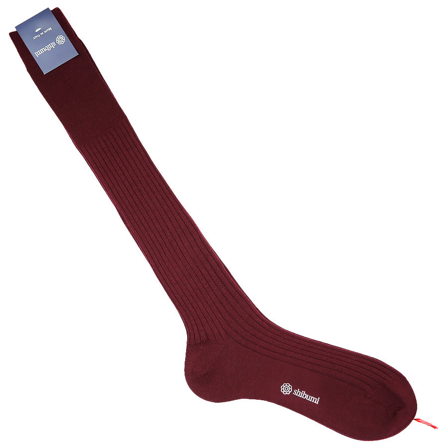 Knee Socks Ribbed Wool