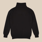 Cashmere Ribbed Submariner Rollneck In Dark Brown