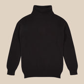 Cashmere ribbed submariner rollneck in dark brown