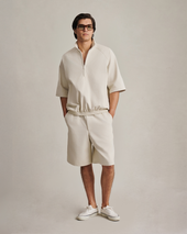 R Jin Quarter Zip Bone