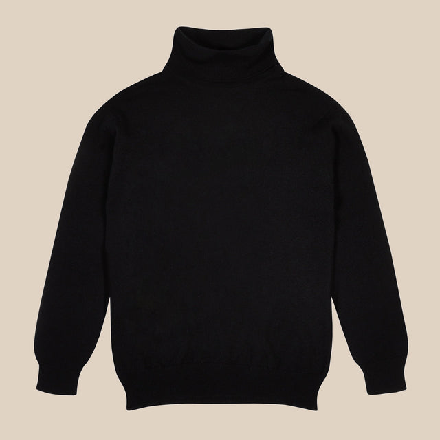 Cashmere Belmondo rollneck in black