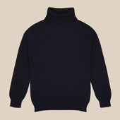 Cashmere Belmondo rollneck in navy