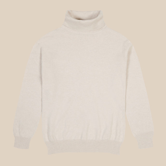 Cashmere Belmondo rollneck in oatmeal