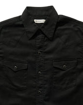 Lightweight Roper Shirt In Brushed Cotton Linen