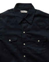 Lightweight Roper Shirt In Brushed Cotton Linen