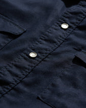 Lightweight Roper Shirt In Brushed Cotton Linen