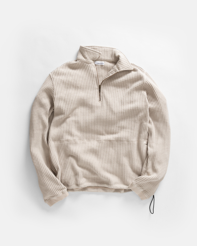 ROSCO 1/4 ZIP SWEATER - MOONSTRUCK BLENDED TECH COTTON EXPLODED THERMAL