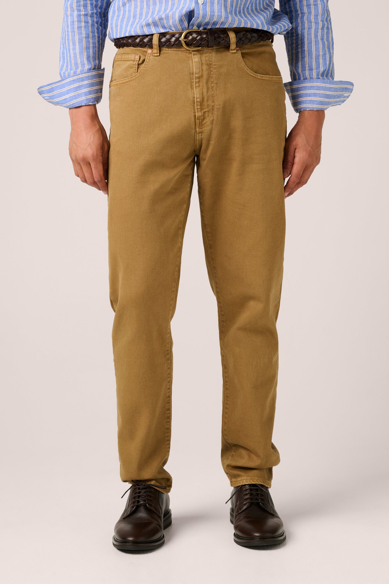 Street Denim Italian Selvedge Jeans Camel