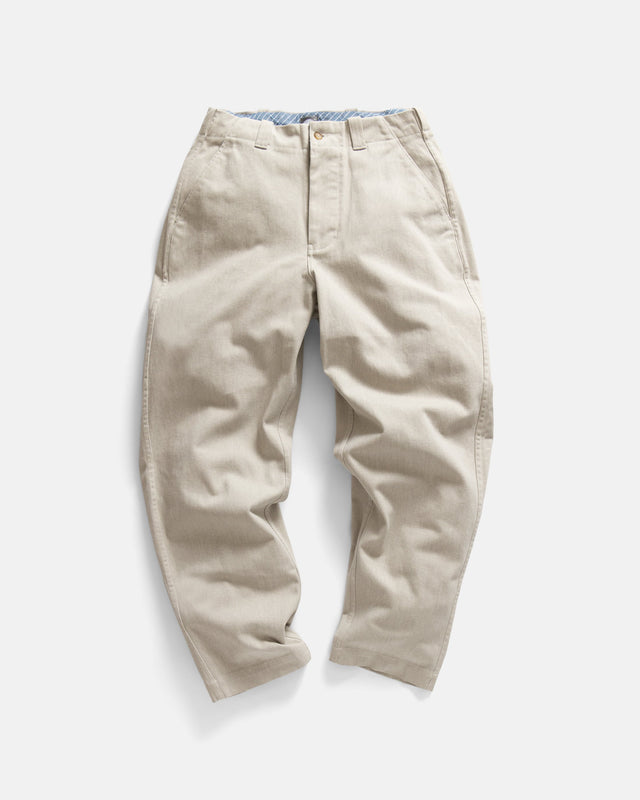 ROSSI CHINO - ECRU BRUSHED HEATHER CAVALRY TWILL