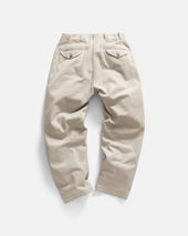 ROSSI CHINO - ECRU BRUSHED HEATHER CAVALRY TWILL
