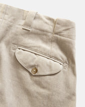 ROSSI CHINO - ECRU BRUSHED HEATHER CAVALRY TWILL