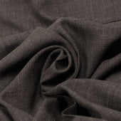 Manhattan Pleated High Rise Tapered Trousers In Brown Loro Piana Wool Silk Linen