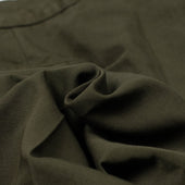 Dastin Higher Rise Side Tab Trousers In Green Garment Dyed Medium Weight Cotton Linen