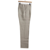 Exclusive Single Pleated Easy Pants In Italian Linen