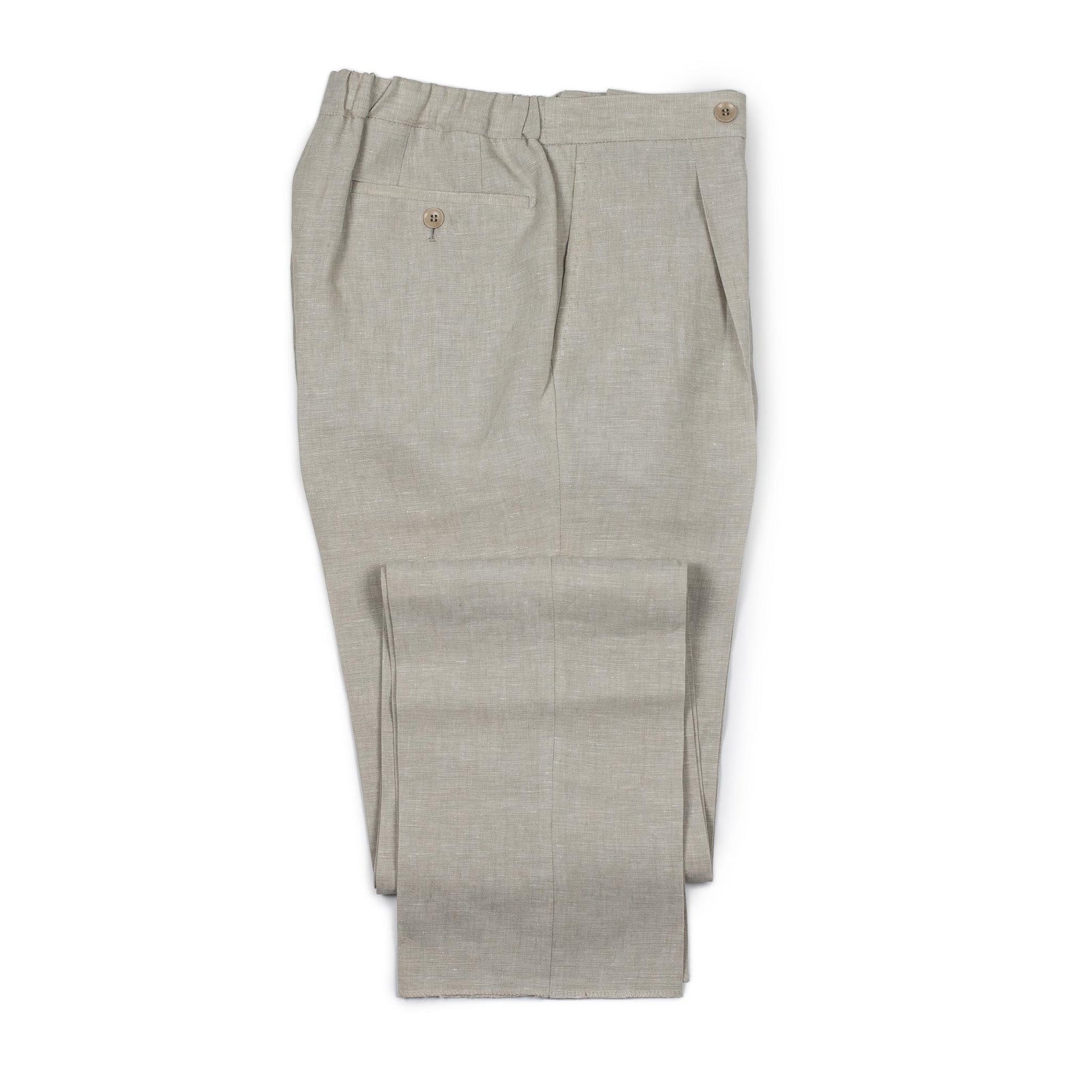 Exclusive Single Pleated Easy Pants In Italian Linen