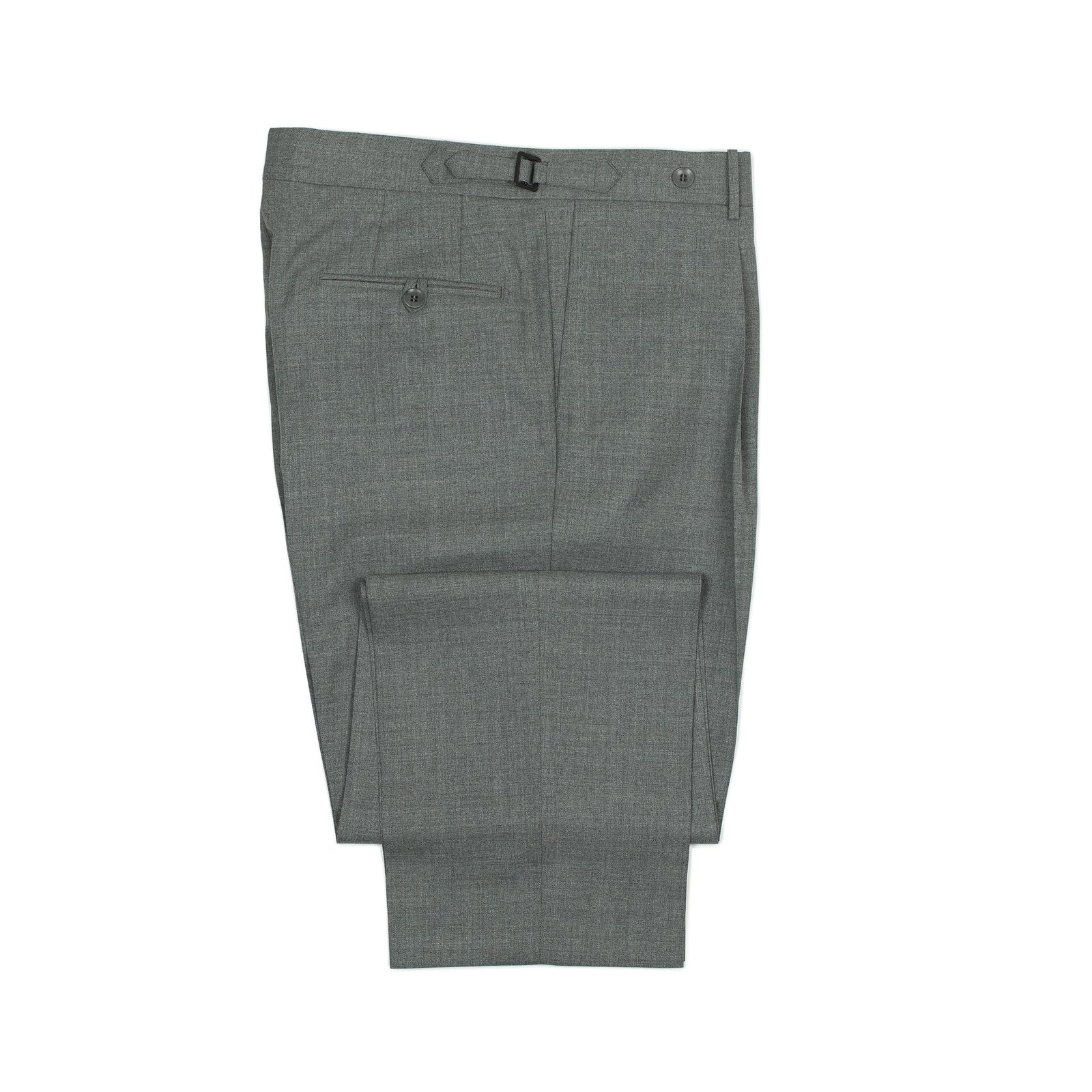 Exclusive Westside Pleated High Rise Wide Leg Trousers In Grey Fresco Wool