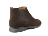 Rover Boots In Dark Brown Glove Suede Taupe Sole