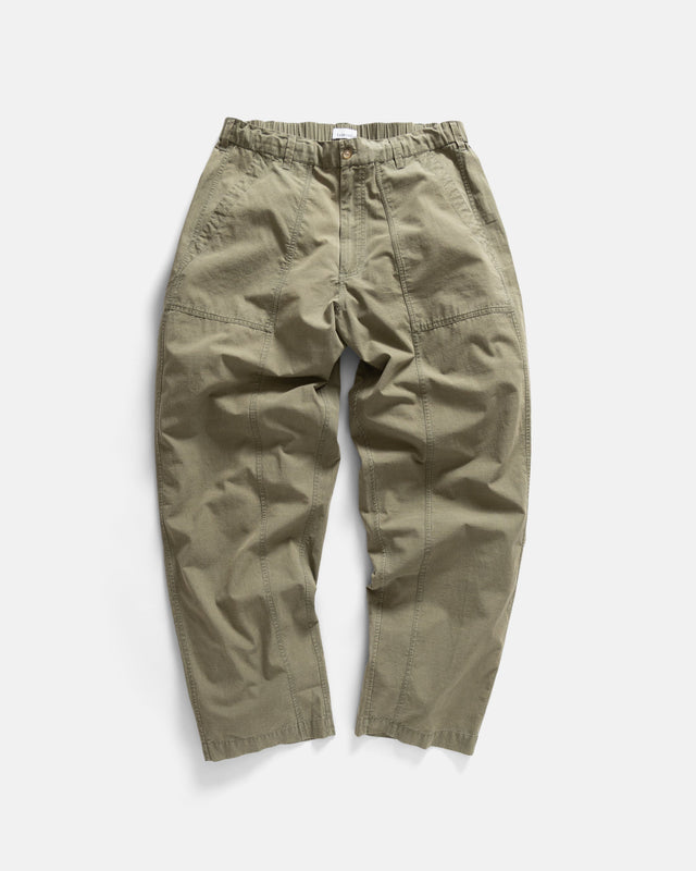 ROY BAKER PANT - FADED ARMY STONEWASHED COTTON MICRO RIPSTOP