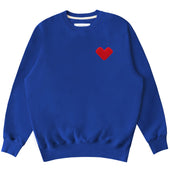 Heart Sweatshirt Royal - Unisex